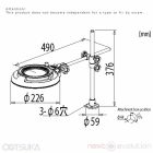 OTSUKA OPTICS ENVL-D lampa powiększająca mocowana do blatu z regulacją jasności