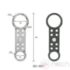 HADE82538S double-end aluminum lockout hasp, silver