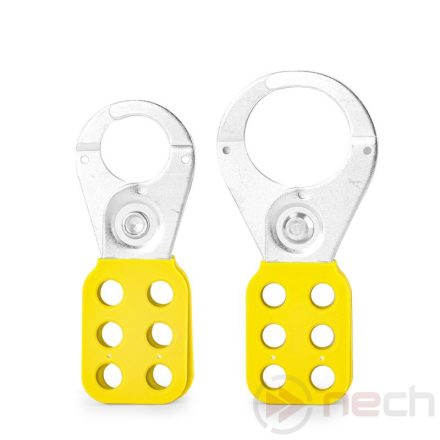 HAPA25Y PA coated steel safety lockout hasp, yellow