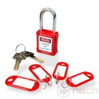 Schlüsselanhänger aus Kunststoff – rot