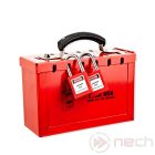 LK250 lockout box, portable LOTO device storage