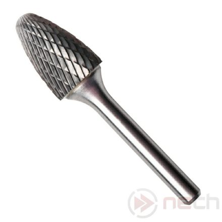 NECH-CUT SF Tree shape with radius end 09 mm shank: 6x19 mm (Double Cut)