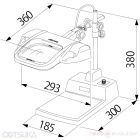 OTSUKA OPTICS OLIGHT3L-B dimmable self supporting table illuminated magnifier