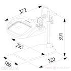 OTSUKA OPTICS OLIGHT5-B szabályozható fényerejű asztali nagyítós lámpa anti-reflexiós nagyítólencsével