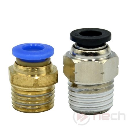 PC6-M6 / Ø6 mm straight push-in quick connector with M6 thread
