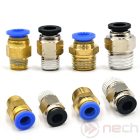 PC4-02 / Ø4 mm straight push-in quick connector with R1/4" thread