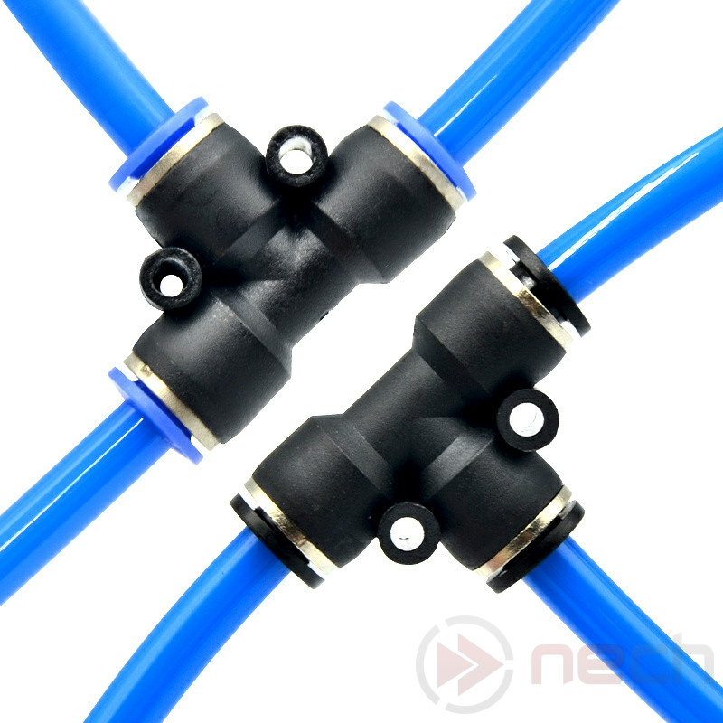 Tubing Quick Connect 20-Pack Pneumatic Push-to-Connect Straight Union Fitting - 1/4" OD Tube, 6mm, 150 PSI, For Air Lines Square Tubing Coupler