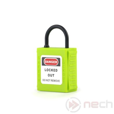 PL20NT-G Insulated safety padlock with extra short and thin nylon shackle - green
