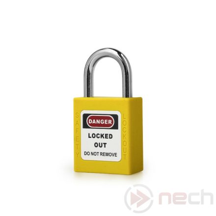 PL25-Y Short steel shackle safety padlock - yellow