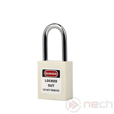 PL38-W Steel shackle safety padlock - white