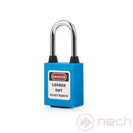 PL38DP-BE Steel shackle dust-proof safety padlock - blue