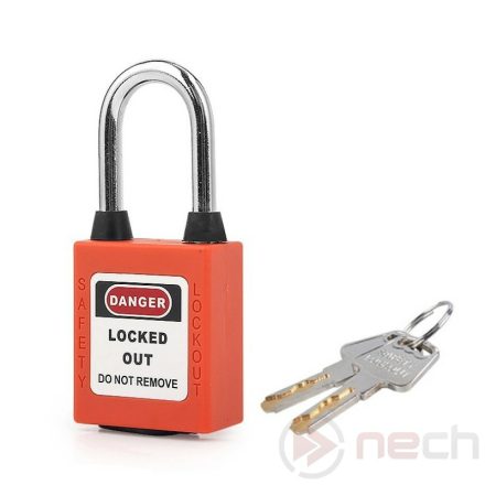 PL38DP-O Steel shackle dust-proof safety padlock - orange