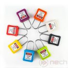 PL38T-BE LOTO safety padlock with thin steel shackle - blue