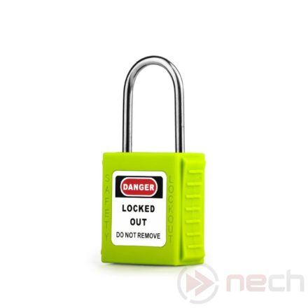 PL38T-G LOTO safety padlock with thin steel shackle - green