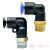 PL4-01 / Ø4 mm 90° push-in elbow quick connector with R1/8" thread