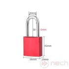 PLA38-BE Biztonsági alumínium LOTO lakat, acél kengyellel - kék