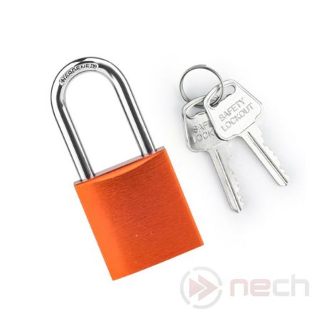 PLA38-O Steel shackle safety anodized aluminium padlock - orange