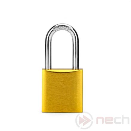 PLA38-Y Steel shackle safety anodized aluminium padlock - yellow