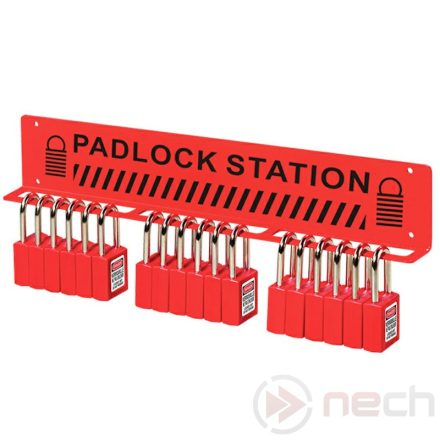 PSR15 wall padlock station / for storing 15 padlocks