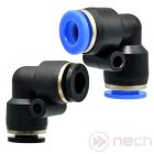 PV04 / Ø4 mm-es 90°-os push-in könyök gyorscsatlakozó műanyagból