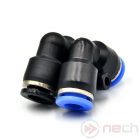 PV04 / Ø4 mm-es 90°-os push-in könyök gyorscsatlakozó műanyagból