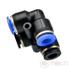 PV04 / Ø4 mm-es 90°-os push-in könyök gyorscsatlakozó műanyagból