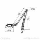 OTSUKA OPTICS SKKL-F free-arm illuminated magnifier