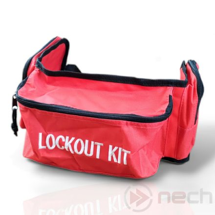 SLWBR LOTO waist bag with 3 pouches, red
