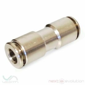   QB U 06 06 / Ø6 mm straight quick connector push-in, nickel plated brass