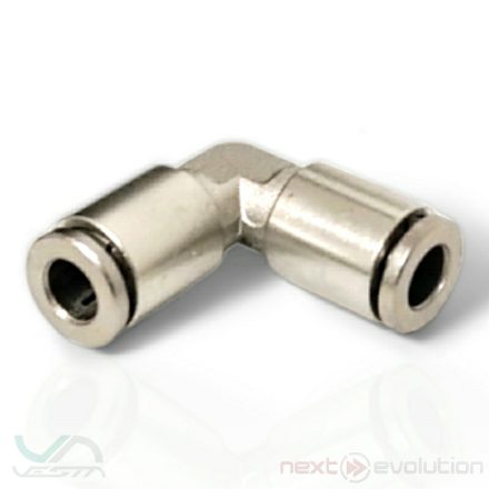 QB V 10 / Ø10 mm union elbow quick connector push-in, nickel plated brass